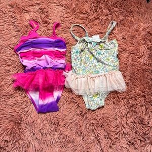 12 month one piece swimsuit (lot of 2)